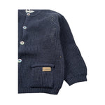 Le Coconne Cardigan tinta unita Blu per Neonato LCN1227N BLU LE COCONNE 