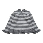 Le Coconne Maglia tinta unita con Fantasia A Righe Grigio per Bambina LCN2753J GRIGIO LE COCONNE 