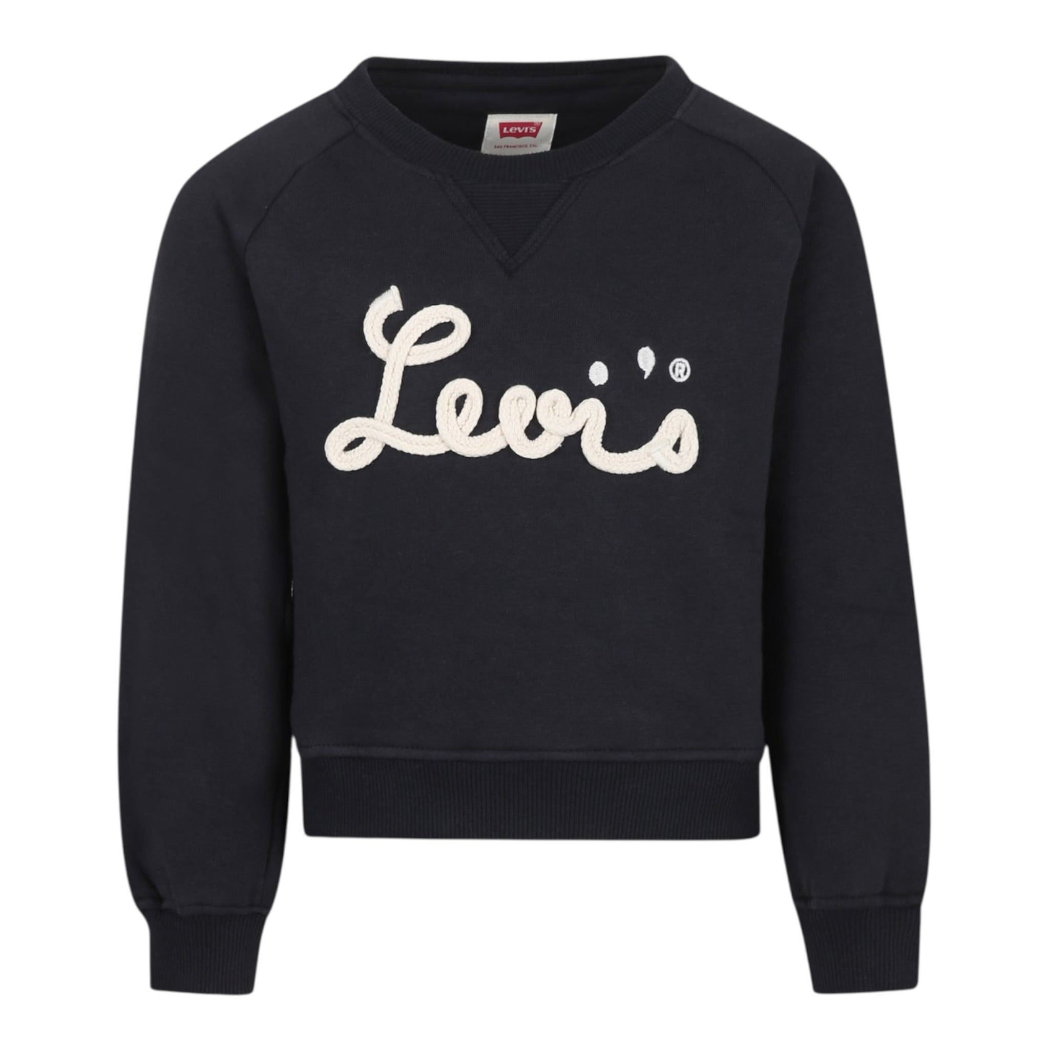 Levi'S Felpa Chiusa Girocollo con Stampa Nero per Bambina 4EL085 NERO LEVI'S 