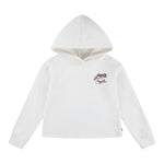 Levi'S Felpa tinta unita con Cappuccio E Stampa Bianco per Bambina 4EN658 BIANCO LEVI'S 