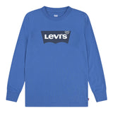 Levi'S Shirt Girocollo tinta unita con Logo Blu per Bambino 6E8646J BLU LEVI'S 