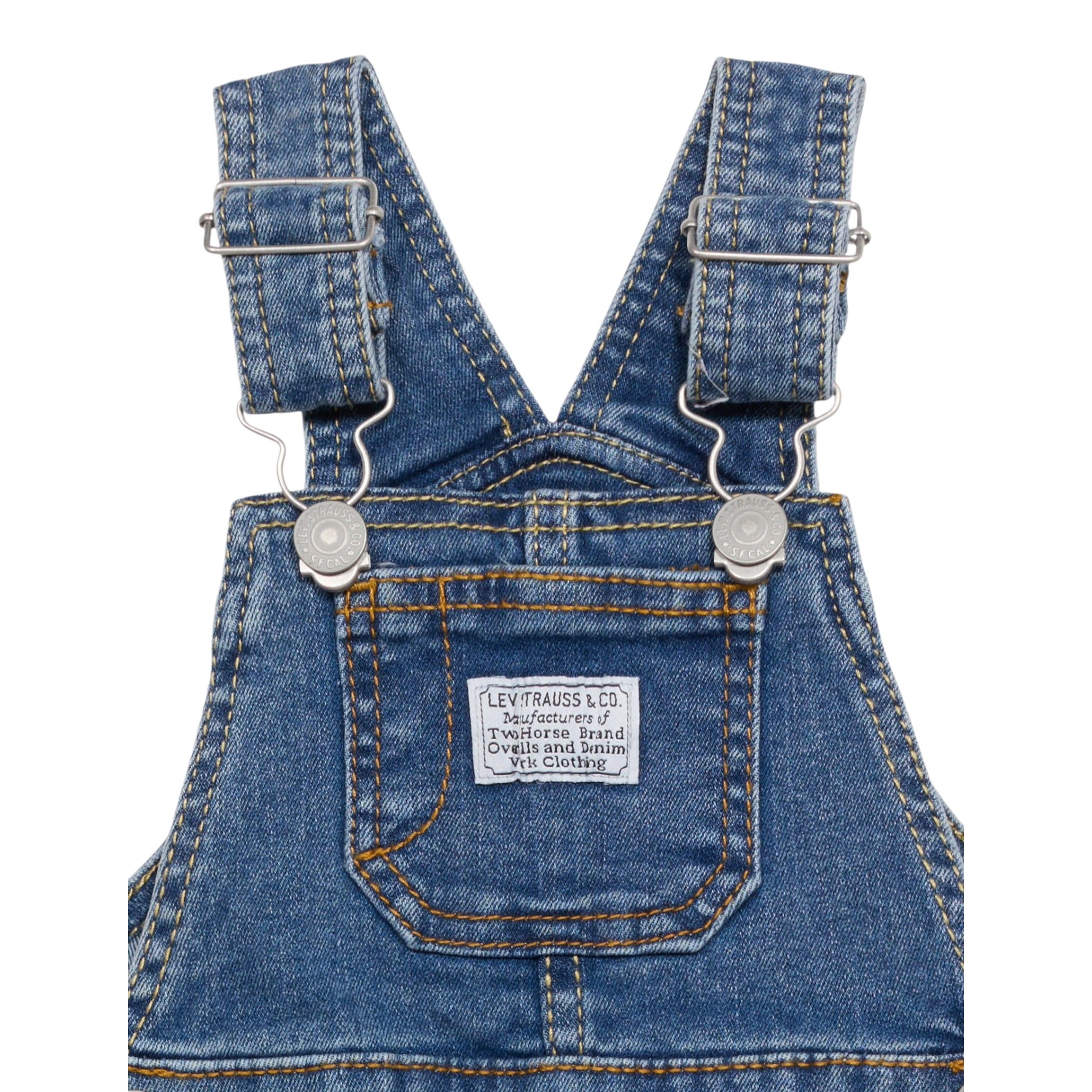 Levi'S Salopette In Denim tinta unita Blu per Neonato 6ED533 BLU LEVI'S 