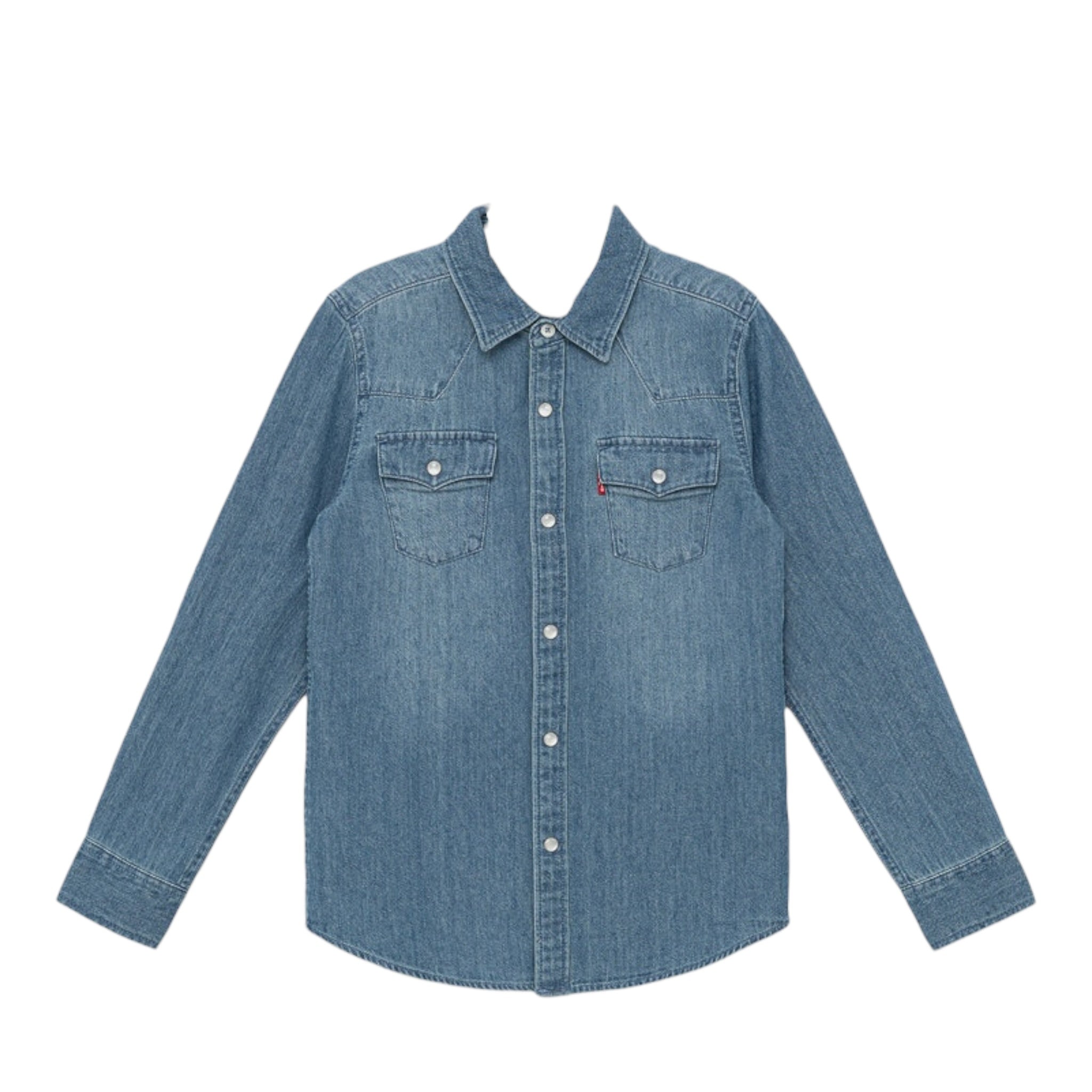 Levi'S Camicia In Denim tinta unita Blu per Bambino 6EM335J BLU LEVI'S 