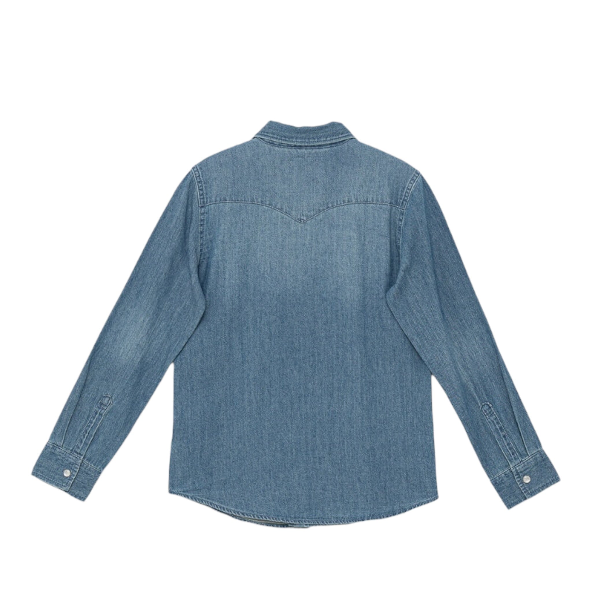 Levi'S Camicia In Denim tinta unita Blu per Bambino 6EM335J BLU LEVI'S 
