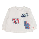 Levi'S Shirt Girocollo tinta unita con Stampe Bianco per Neonato 6EP011 BIANCO LEVI'S 