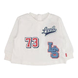 Levi'S Shirt Girocollo tinta unita con Stampe Bianco per Neonato 6EP011 BIANCO LEVI'S 