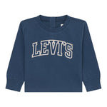 Levi'S Shirt Girocollo tinta unita con Logo Blu per Neonato 6EP410 BLU LEVI'S 