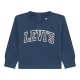 Levi'S Shirt Girocollo tinta unita con Logo Blu per Neonato 6EP410 BLU LEVI'S 