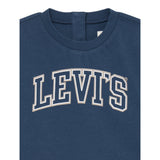 Levi'S Shirt Girocollo tinta unita con Logo Blu per Neonato 6EP410X BLU LEVI'S 