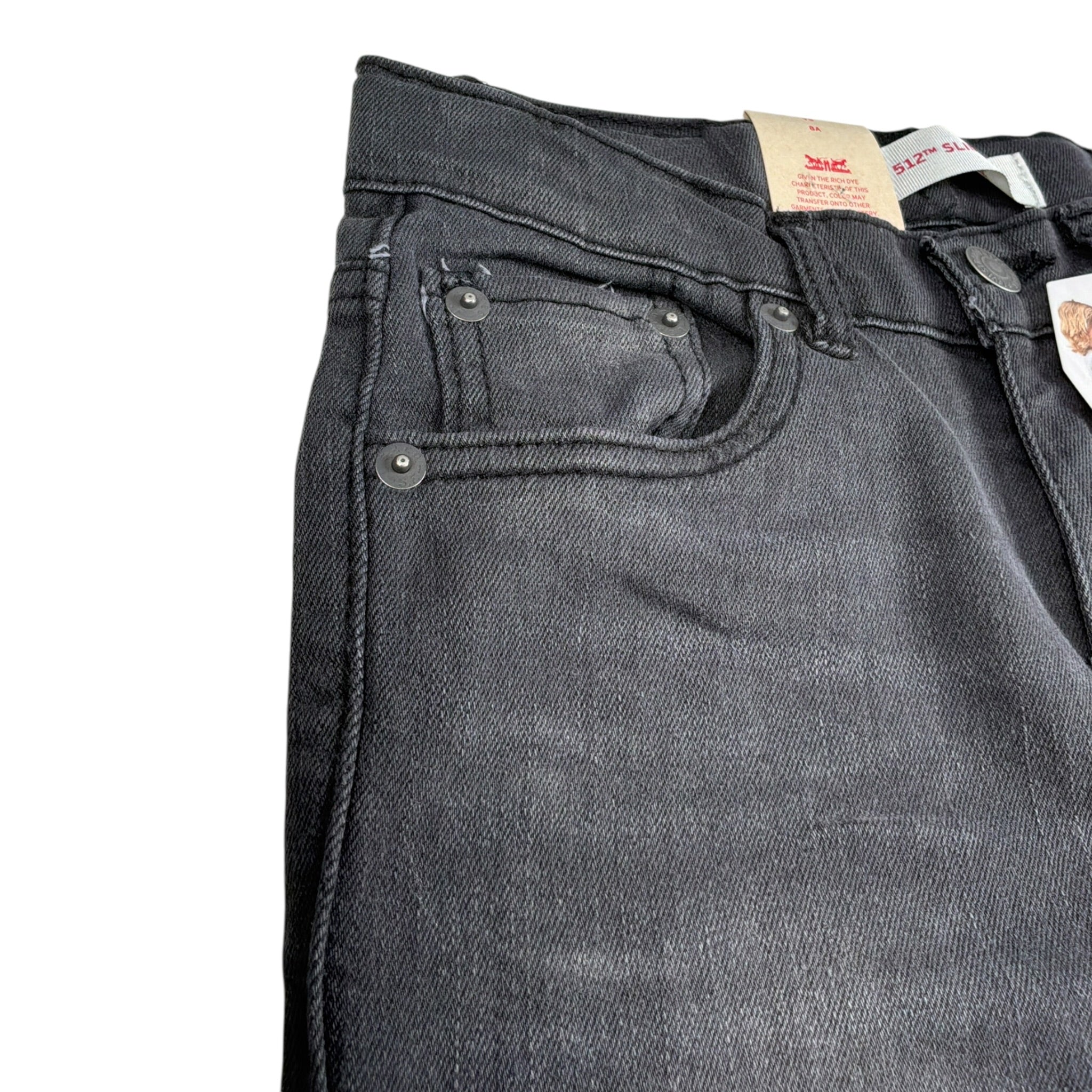 Levi'S Jeans tinta unita con Girovita Regolabile Nero per Bambino 8E6728 NERO LEVI'S 