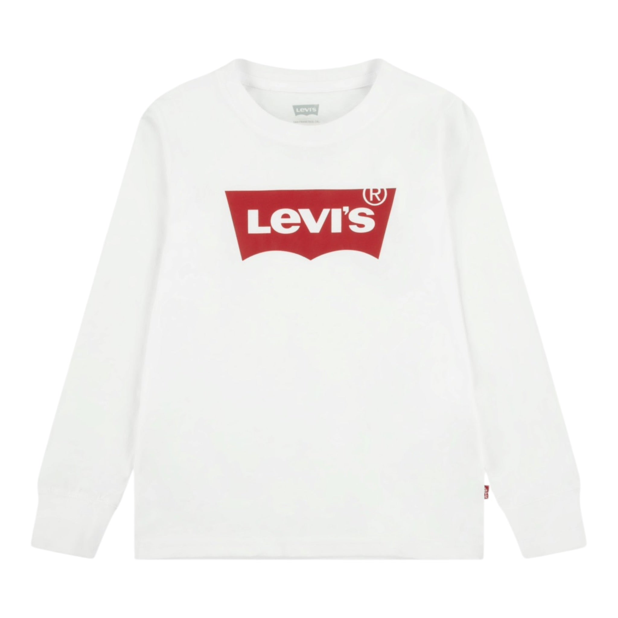 Levi'S Shirt Girocollo tinta unita con Logo Bianco per Bambino 8E864K BIANCO LEVI'S 