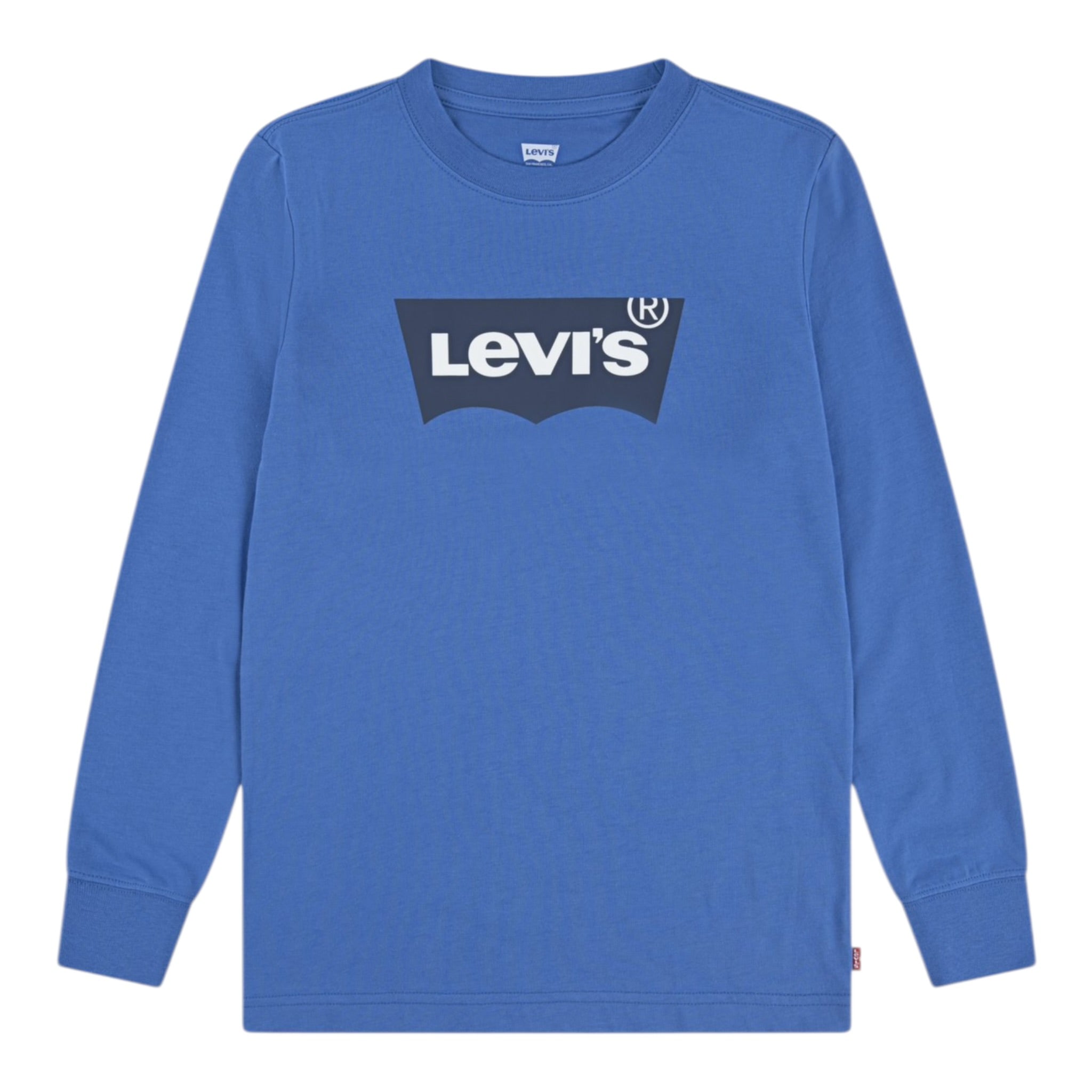 Levi'S Shirt Girocollo tinta unita con Logo Blu per Neonato 8E864KN BLU LEVI'S 