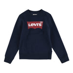 Levi'S Felpa Chiusa Girocollo tinta unita con Logo Blu per Bambino 8E9079X BLU LEVI'S 