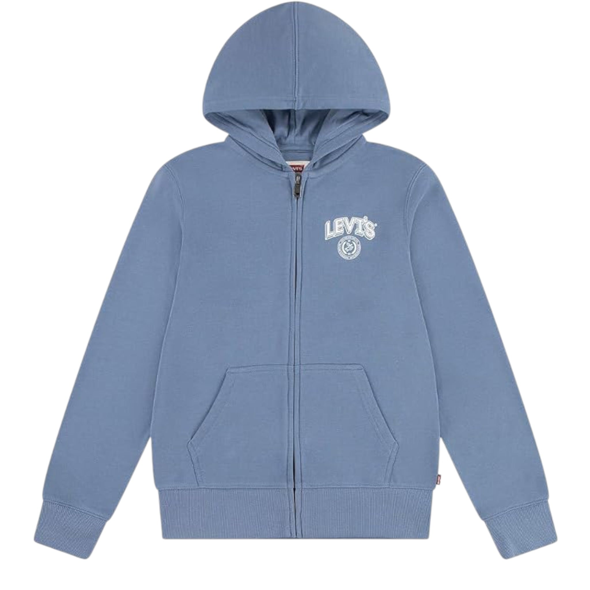 Levi'S Felpa con Zip E Cappuccio tinta unita Azzurro per Bambino 8EK793 AZZURRO LEVI'S 