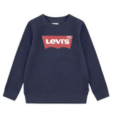 Levi'S Felpa Chiusa Girocollo tinta unita con Logo Blu per Bambino 9E9079 BLU LEVI'S 