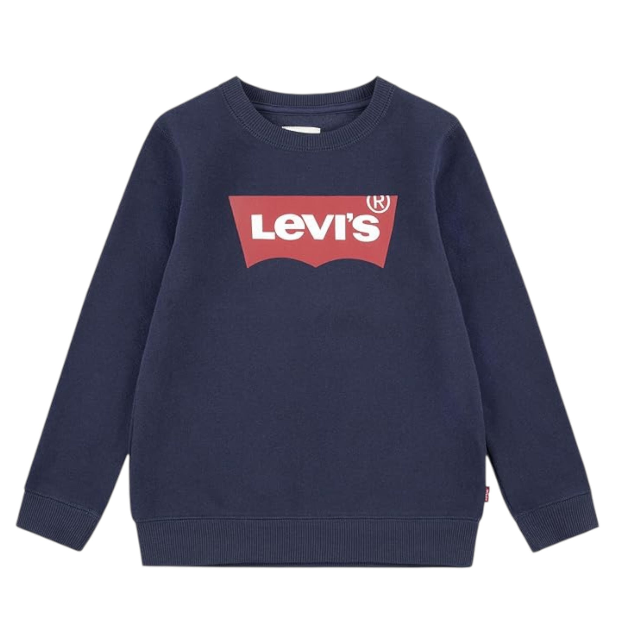 Levi'S Felpa Chiusa Girocollo tinta unita con Logo Blu per Bambino 9E9079 BLU LEVI'S 