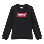 Levi'S Felpa Chiusa Girocollo tinta unita con Logo Nero per Bambino 9E9079 NERO LEVI'S 