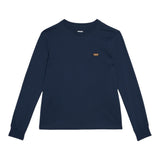 Levi'S Shirt Girocollo tinta unita con Logo Blu per Bambino 9EC706 BLU LEVI'S 