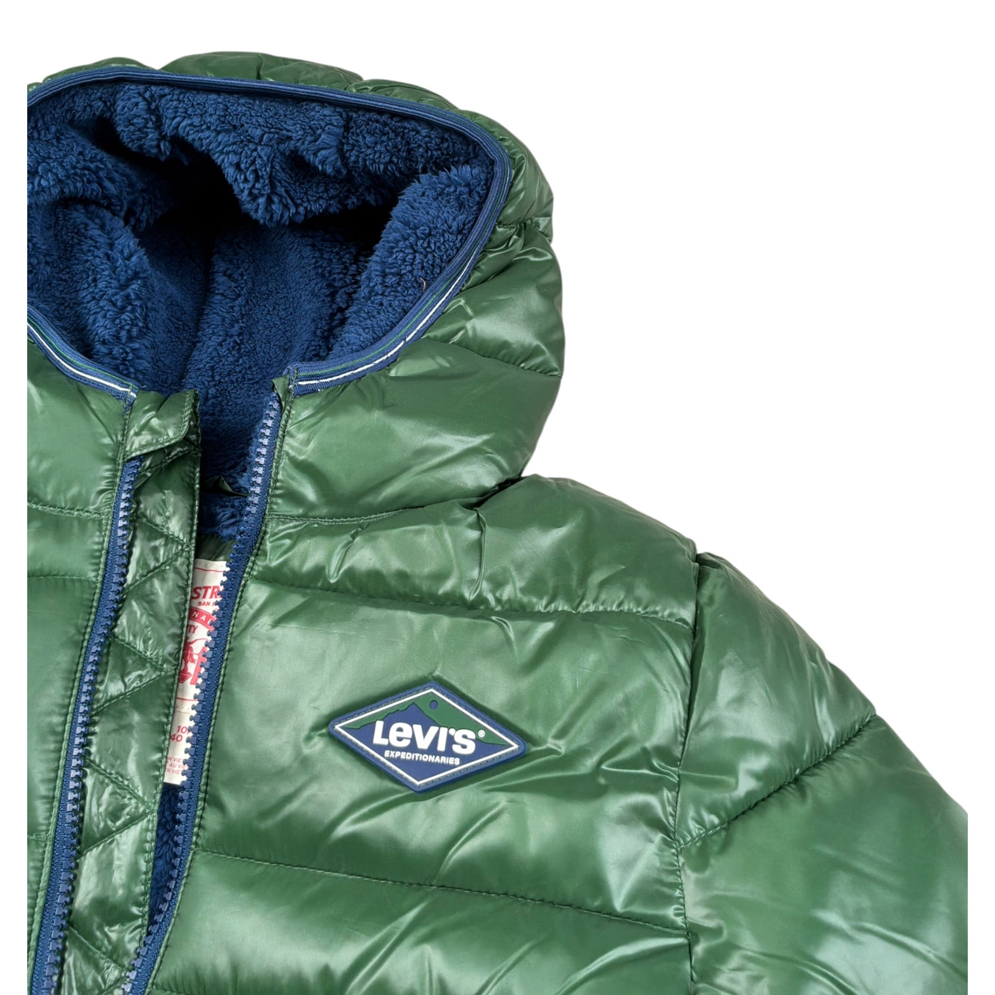 Levi'S Giubbino tinta unita con Cappuccio Verde per Bambino 9EF434 VERDE LEVI'S 