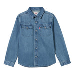 Levi'S Camicia Manica Lunga In Denim tinta unita Azzurro per Bambino 9EL534 AZZURRO LEVI'S 