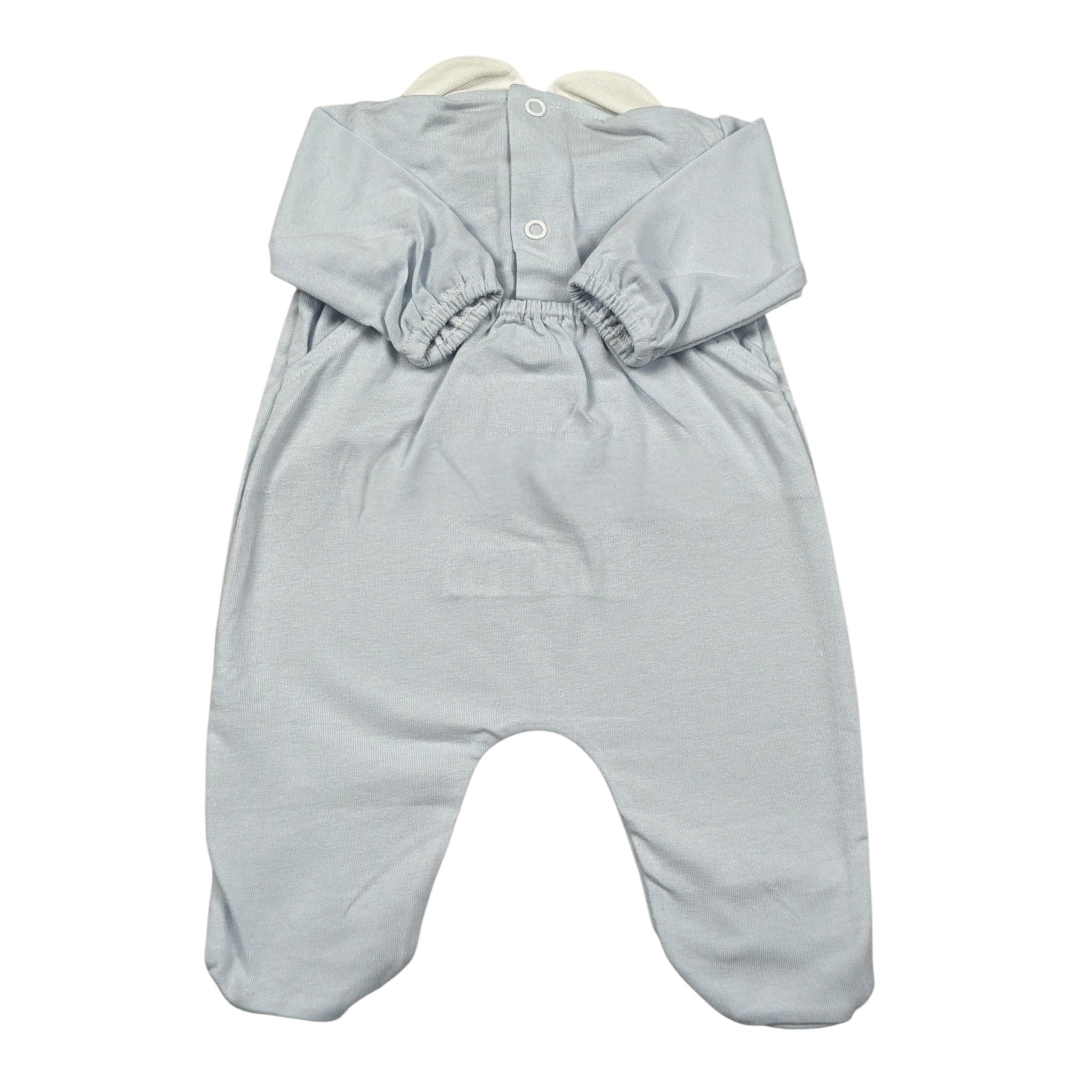 Little Bear Tutina Manica Lunga tinta unita Azzurro per Neonato 2057 AZZURRO LITTLE BEAR 