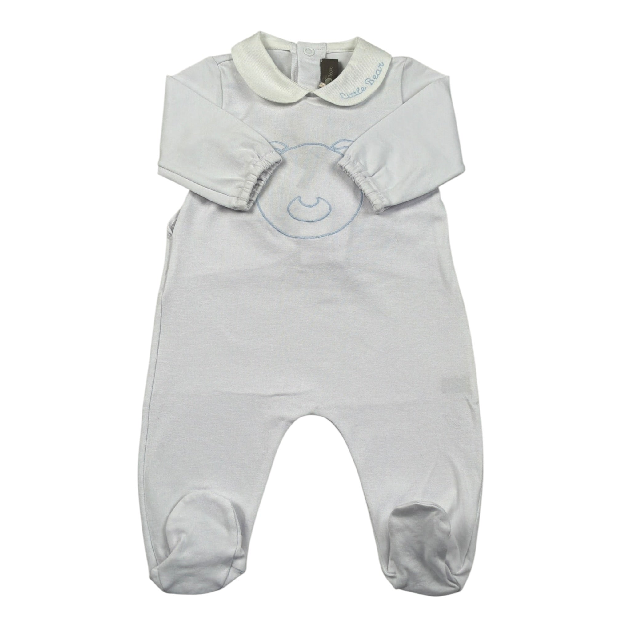 Little Bear Tutina Manica Lunga tinta unita Bianco per Neonato 4031 BIANCO LITTLE BEAR 