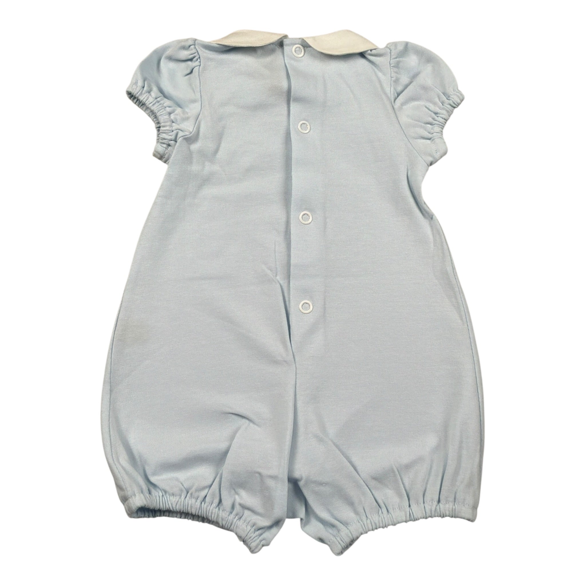 Little Bear Pagliaccetto Mezza Manica tinta unita Azzurro per Neonato 4032 AZZURRO LITTLE BEAR 