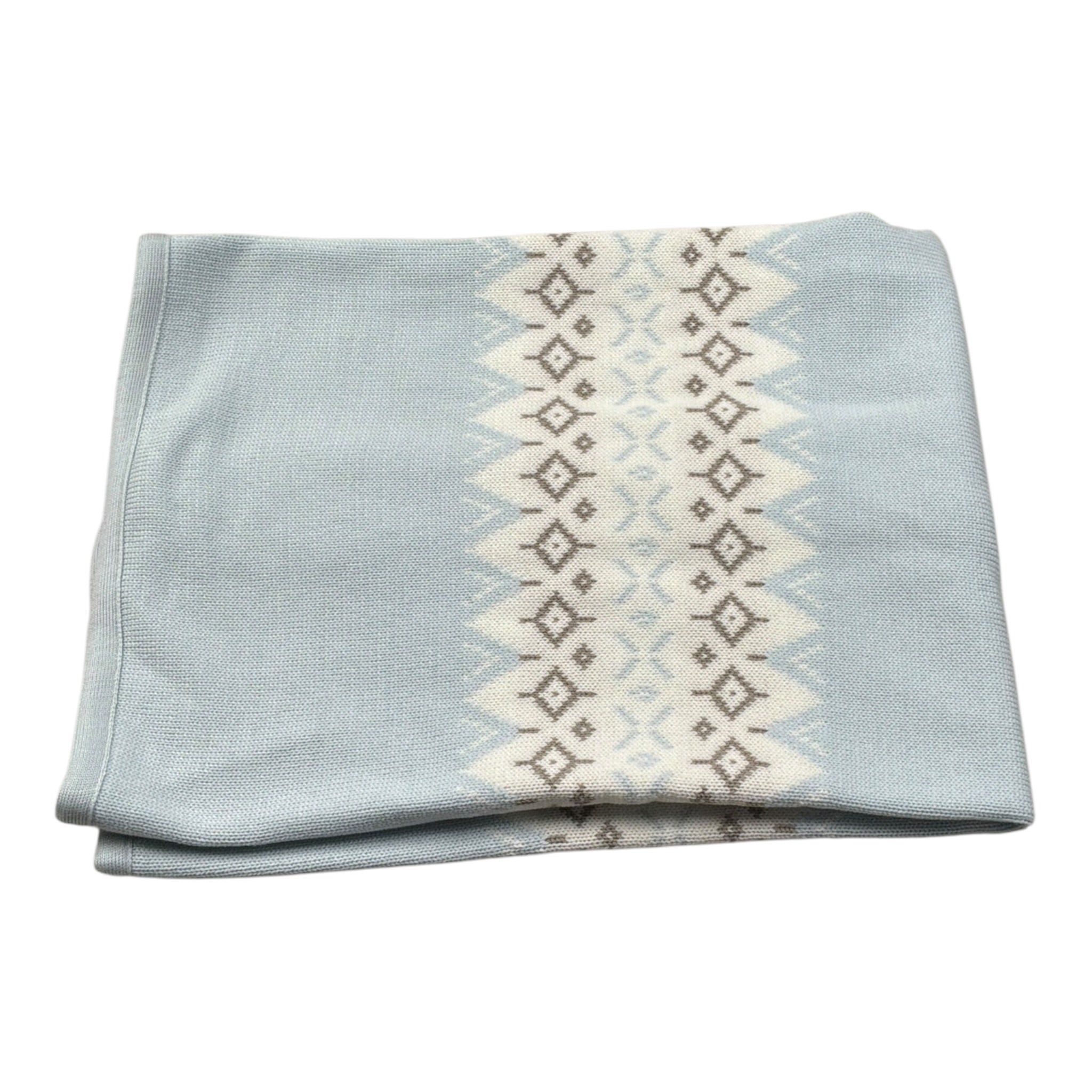 Little Bear Coperta Tint Unita con Ricami Azzurro per Neonato 5111 AZZURRO LITTLE BEAR 