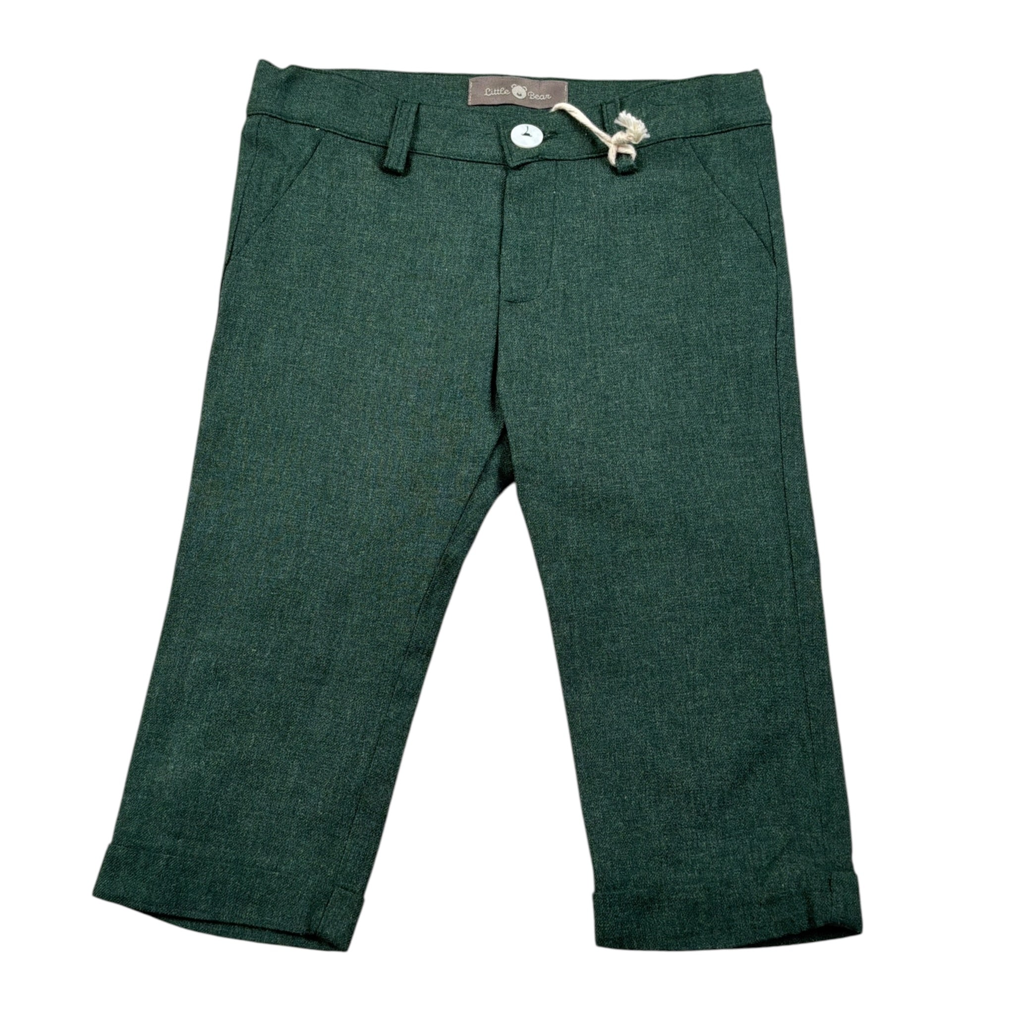 Little Bear Pantalone Tuta tinta unita Verde per Neonato 9209 VERDE LITTLE BEAR 