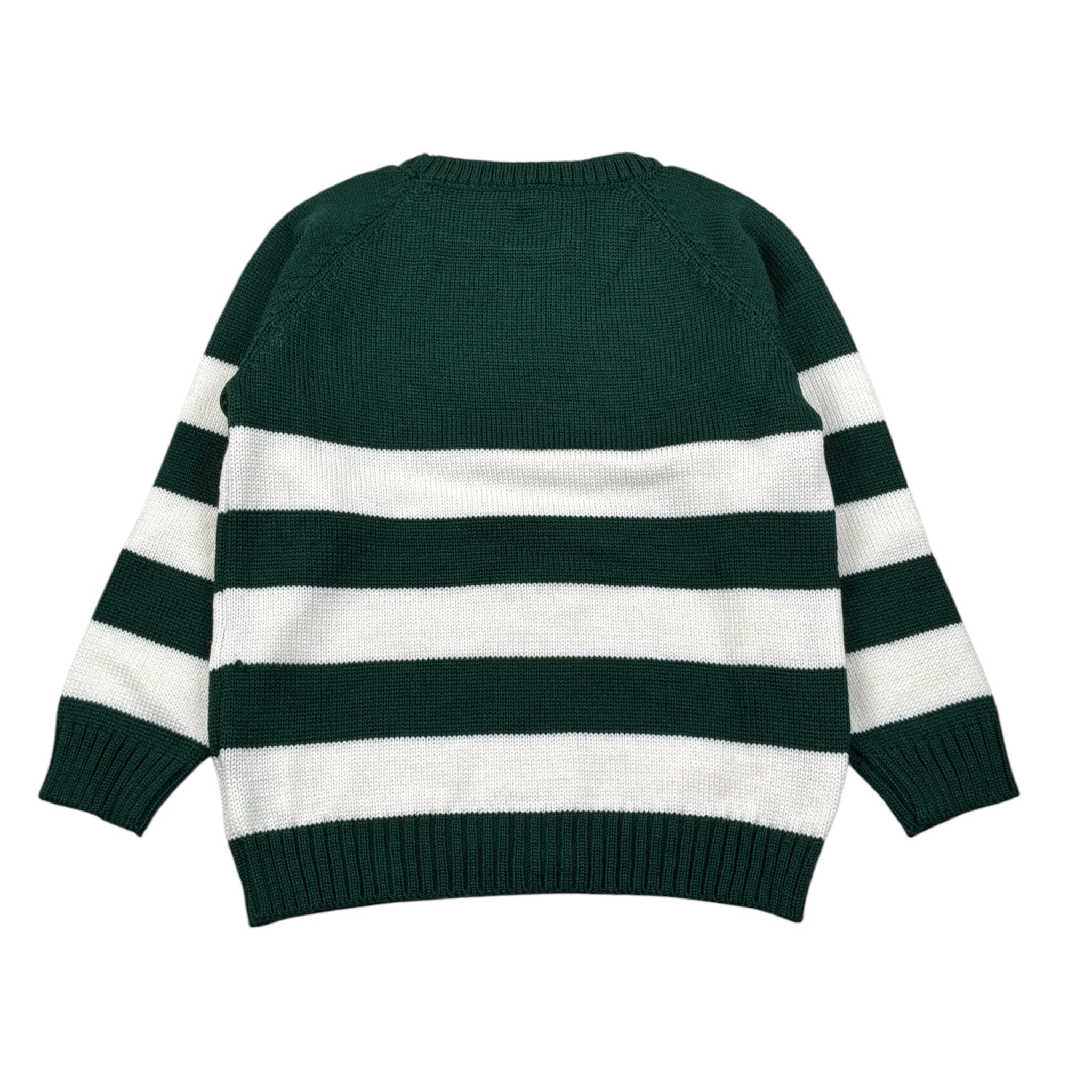 Little Bear Maglia Bicolore A Strisce Bianco/Verde per Bambino 9304J BIANCO/VERDE LITTLE BEAR 