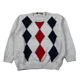 Little Bear Maglia Girocolo tinta unita con Rombi Grigio per Bambino 9305J GRIGIO LITTLE BEAR 