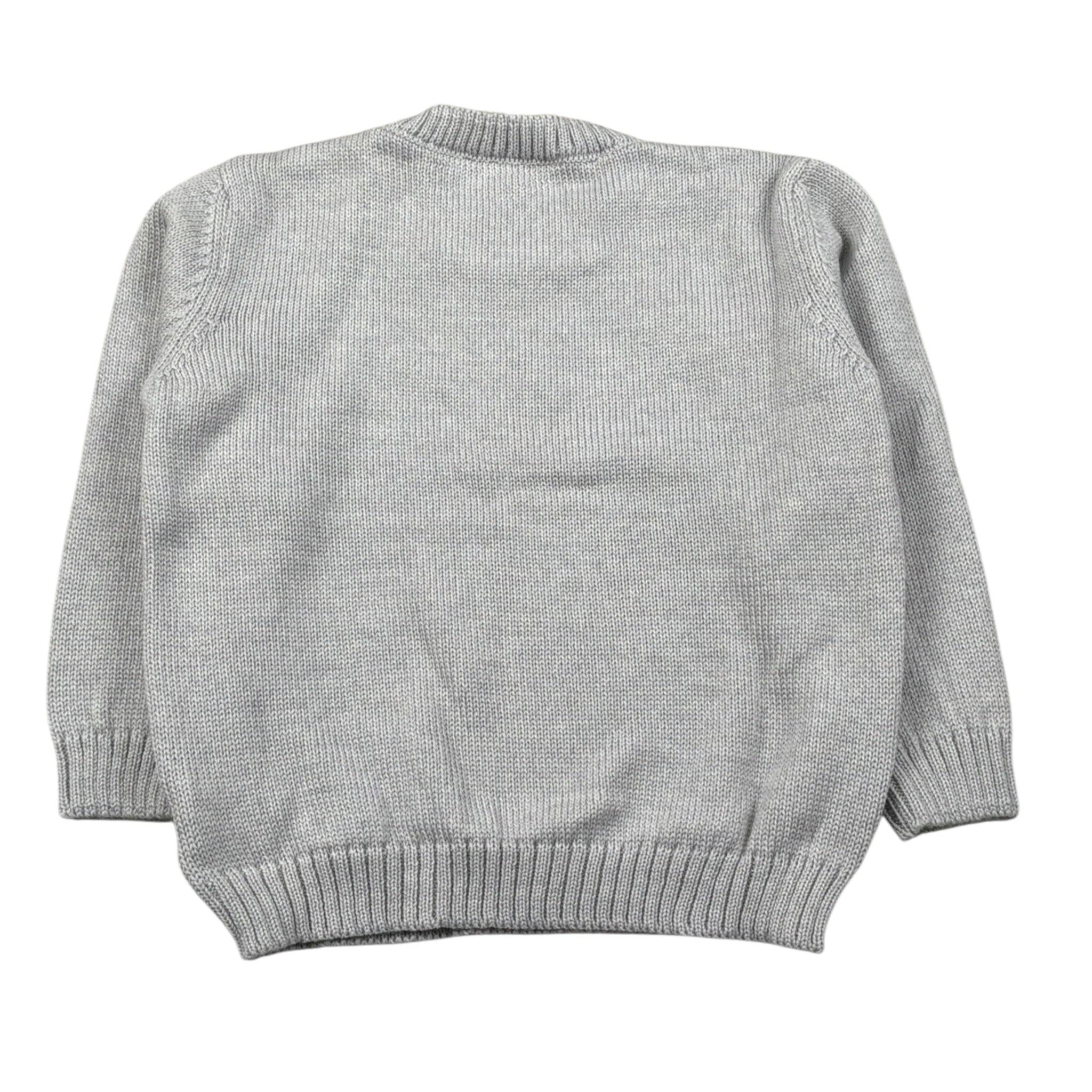 Little Bear Maglia Girocolo tinta unita con Rombi Grigio per Bambino 9305J GRIGIO LITTLE BEAR 