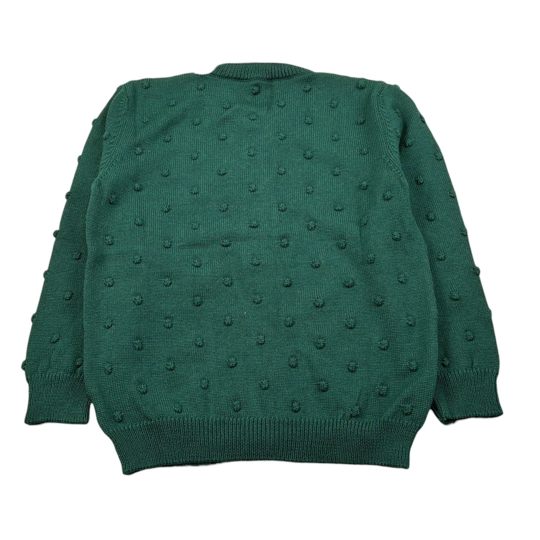 Little Bear Cardigan tinta unita con Bottoni Verde per Bambina 9307 VERDE LITTLE BEAR 