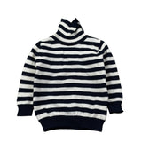 Little Bear Maglia Fantasia A Righe Collo Alto Bianco/Blu per Neonato 9313 BIANCO/BLU LITTLE BEAR 