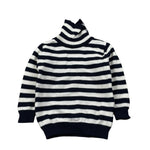 Little Bear Maglia Fantasia A Righe Collo Alto Bianco/Blu per Bambino 9313J BIANCO/BLU LITTLE BEAR 