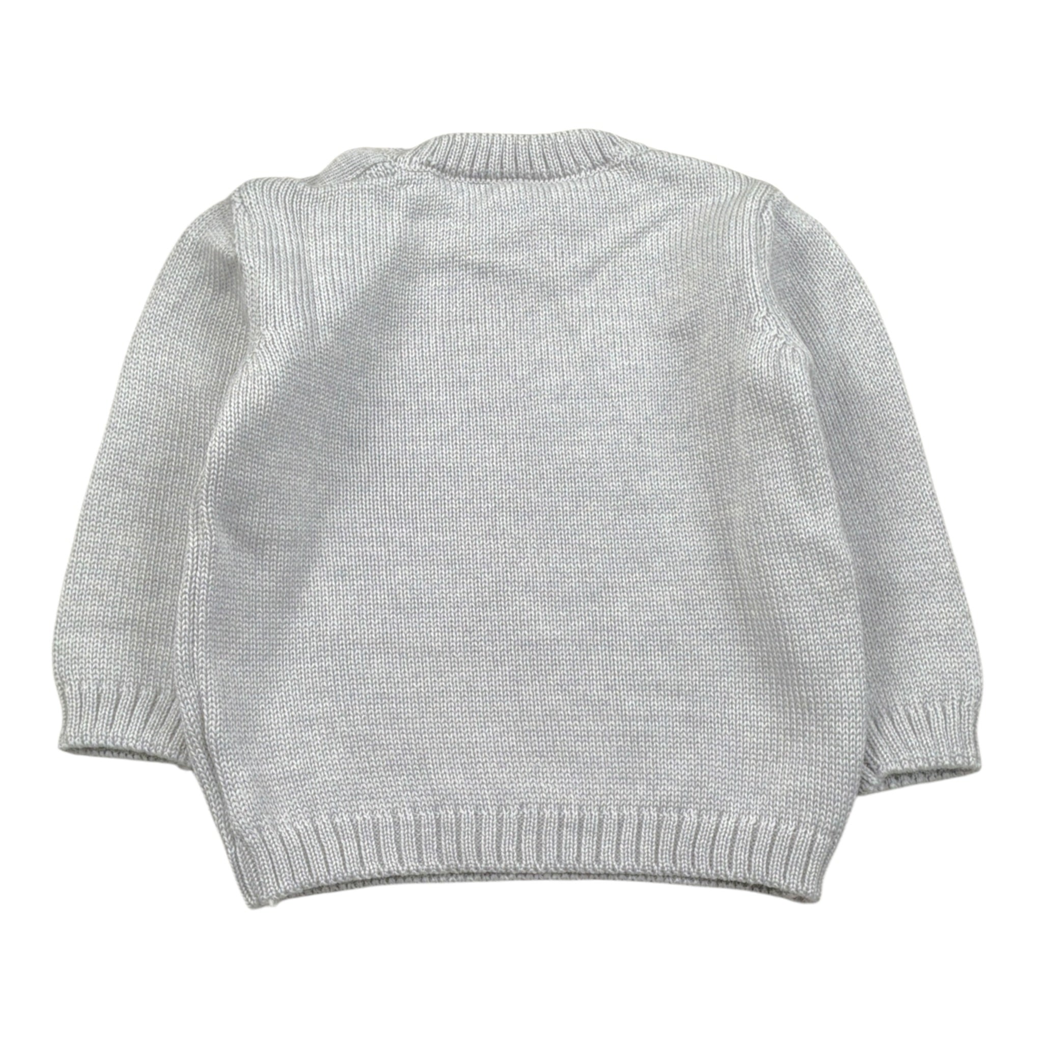 Little Bear Maglia tinta unita con Fantasia Rombi Grigio per Neonato 9395 GRIGIO LITTLE BEAR 