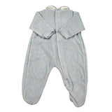 Little Bear Tutina Manica Lunga tinta unita In Ciniglia Azzurro per Neonato TVTT10 AZZURRO LITTLE BEAR 