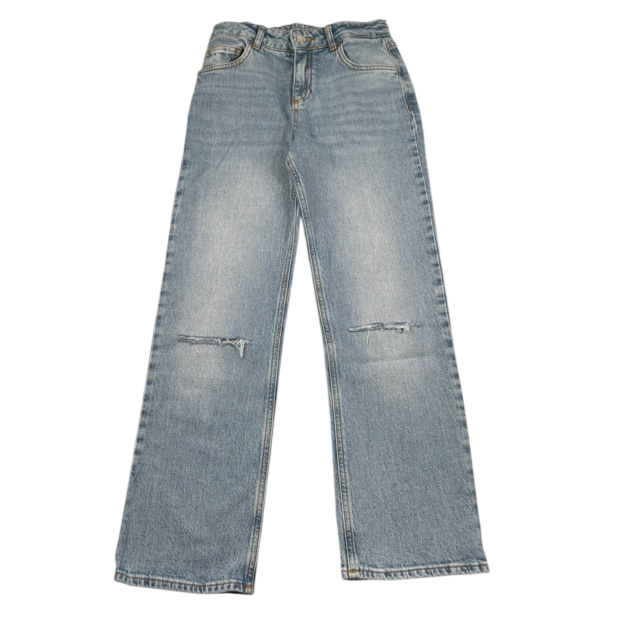 Liu Jo Jeans tinta unita con Girovita Regolabile Azzurro per Bambina GA5097 AZZURRO LIU JO 