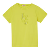 Liu Jo T-Shirt tinta unita con Stampa Giallo per Bambina GA5119 GIALLO LIU JO 