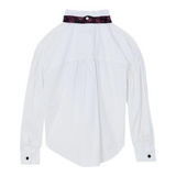 Liu Jo Camicia Manical Unga tinta unita con Foulard Bianco per Bambina GF3028 BIANCO LIU JO 