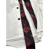 Liu Jo Camicia Manical Unga tinta unita con Foulard Bianco per Bambina GF3028 BIANCO LIU JO 