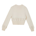 Liu Jo Maglia Girocollo tinta unita con Logo Panna per Bambina GF3098 PANNA LIU JO 