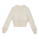 Liu Jo Maglia Girocollo tinta unita con Logo Panna per Bambina GF3098 PANNA LIU JO 