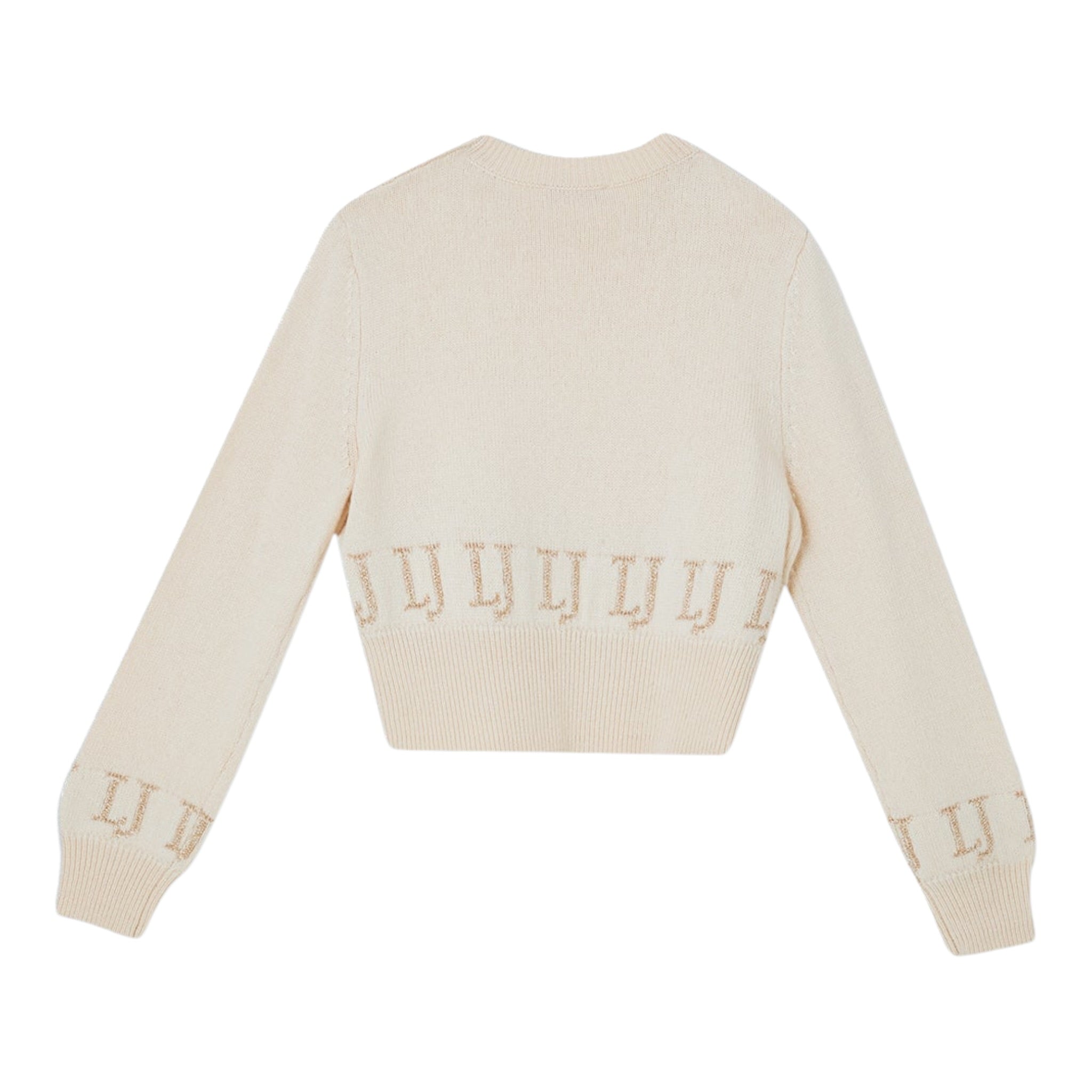 Liu Jo Maglia Girocollo tinta unita con Logo Panna per Bambina GF3098 PANNA LIU JO 