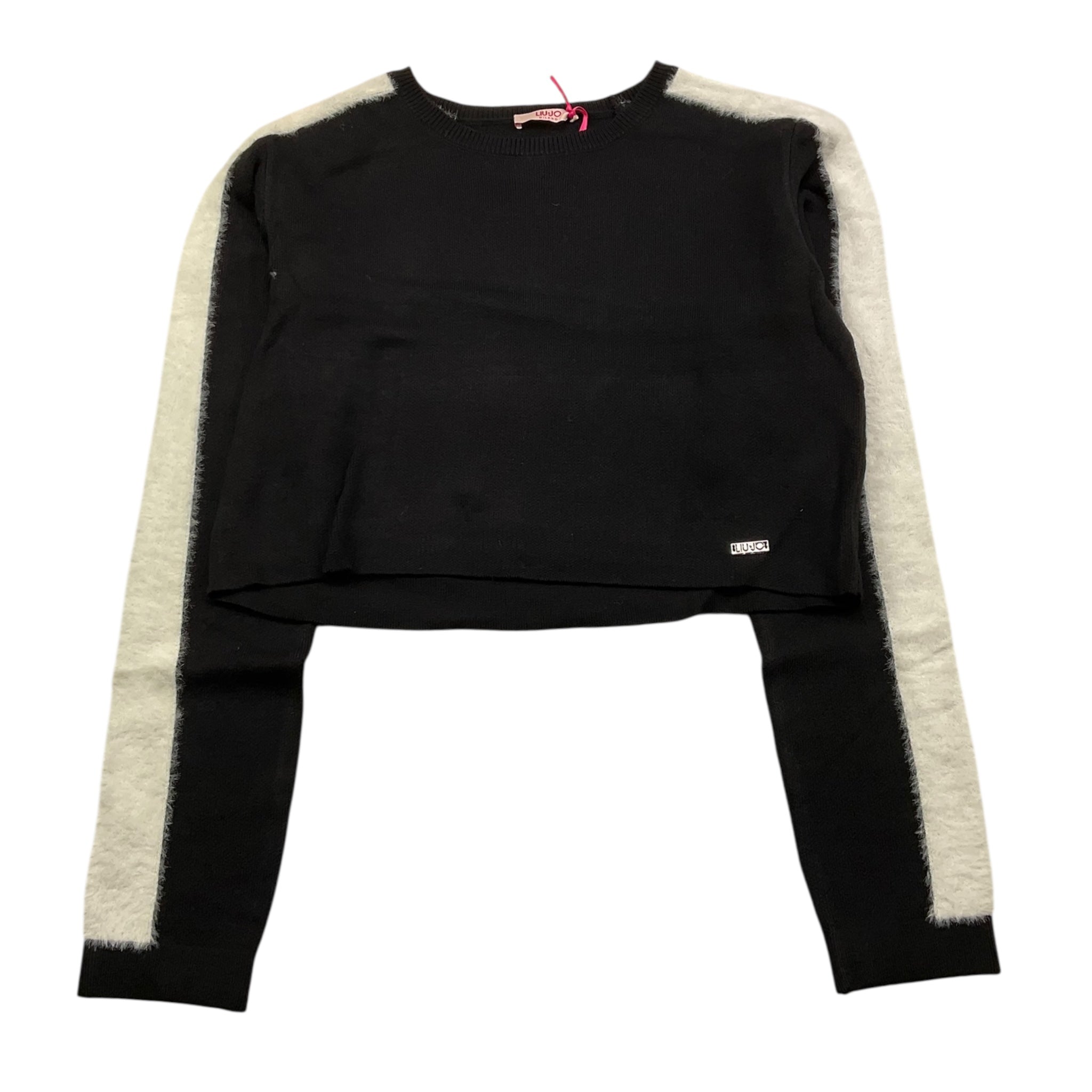 Liu Jo Maglia Girocollo Bicolore con Logo Bianco/Nero per Bambina GF4135 BIANCO/NERO LIU JO 