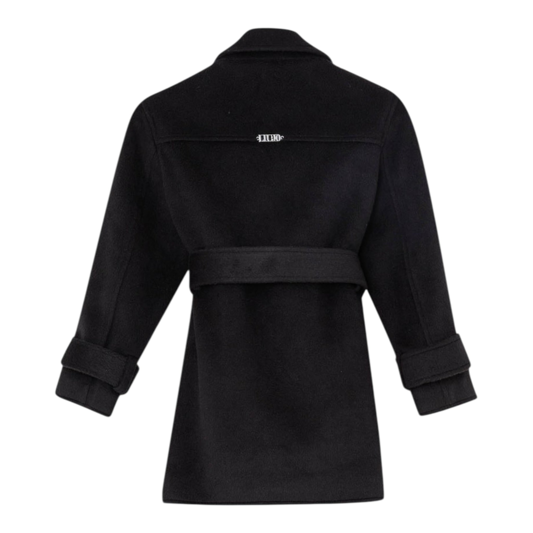 Liu Jo Cappotto tinta unita con Cintura Nero per Bambina GF4171 NERO LIU JO 