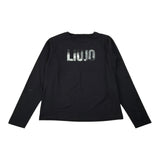 Liu Jo Shirt tinta unita con Stampa Nero per Bambina GF4210 NERO LIU JO 