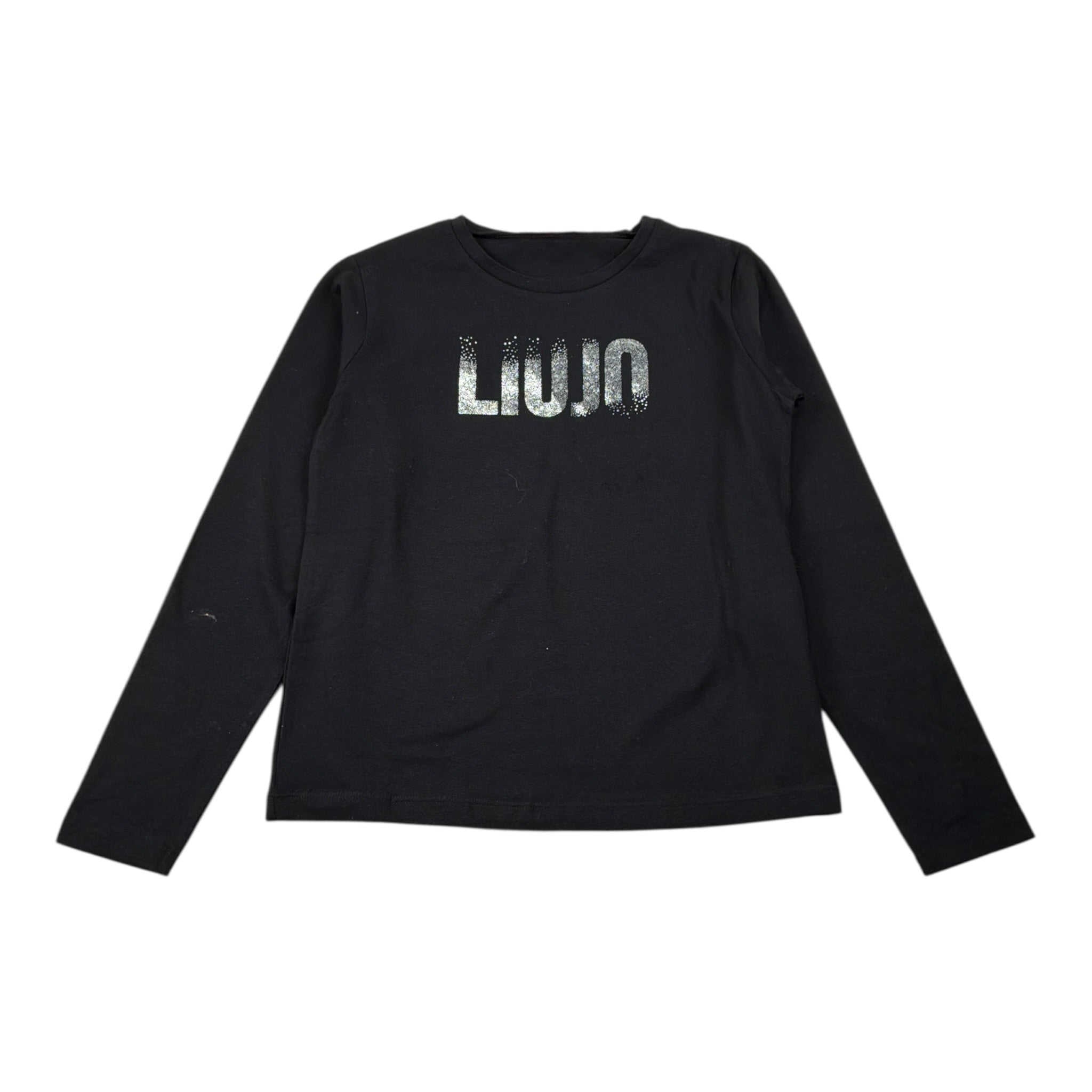 Liu Jo Shirt tinta unita con Stampa Nero per Bambina GF4210 NERO LIU JO 