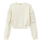 Liu Jo Maglia Girocollo tinta unita Panna per Bambina GF4215 PANNA LIU JO 