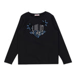 Liu Jo Shirt tinta unita con Brillantini Nero per Bambina GF4237 NERO LIU JO 